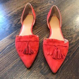 Women’s J. Crew Red Suede Flats